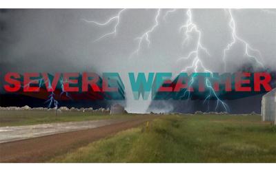 Storm clouds over Killeen, Texas during severe weather alert.