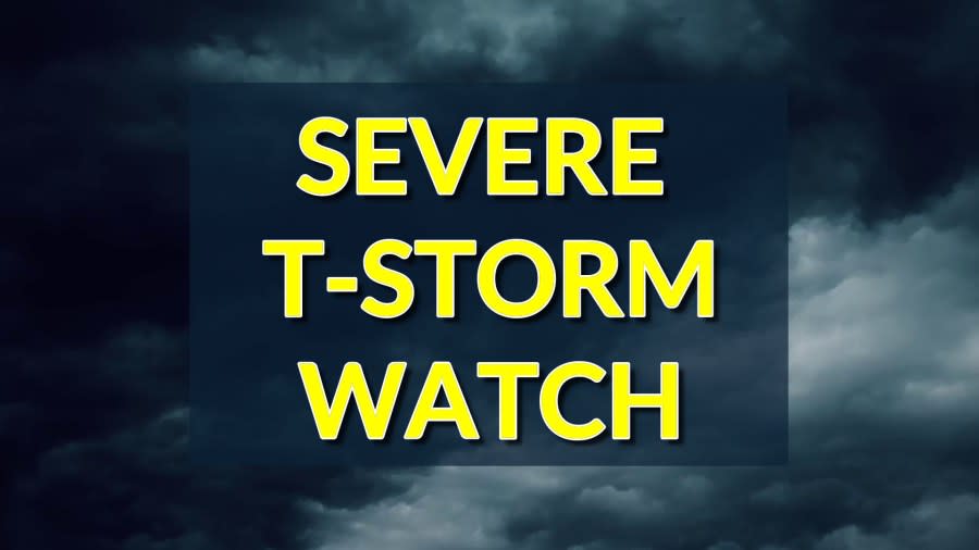 Dark clouds forming as a severe thunderstorm warning is issued in Alabama