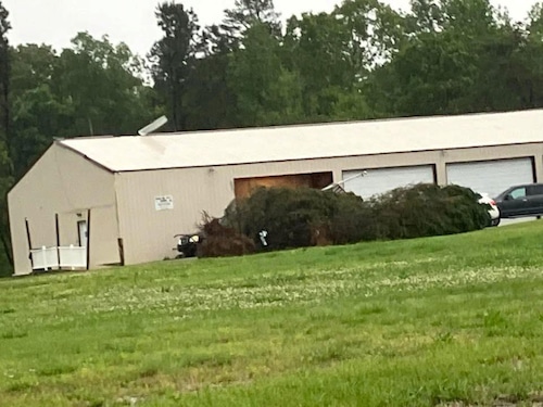Rosalie Fire Department damaged during tornado warning
