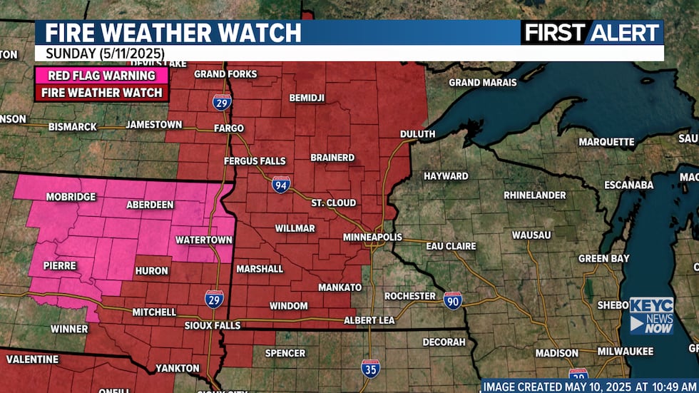 A dry landscape illustrating increased wildfire danger in Minnesota