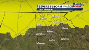 Weather Atlanta: City skyline during changing weather conditions