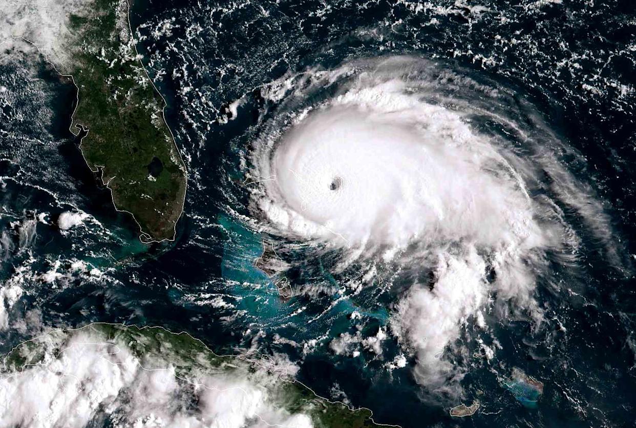 Satellite image of forming storm during hurricane season 2025
