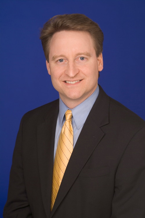 Mark Johnson covering weather news in Cleveland