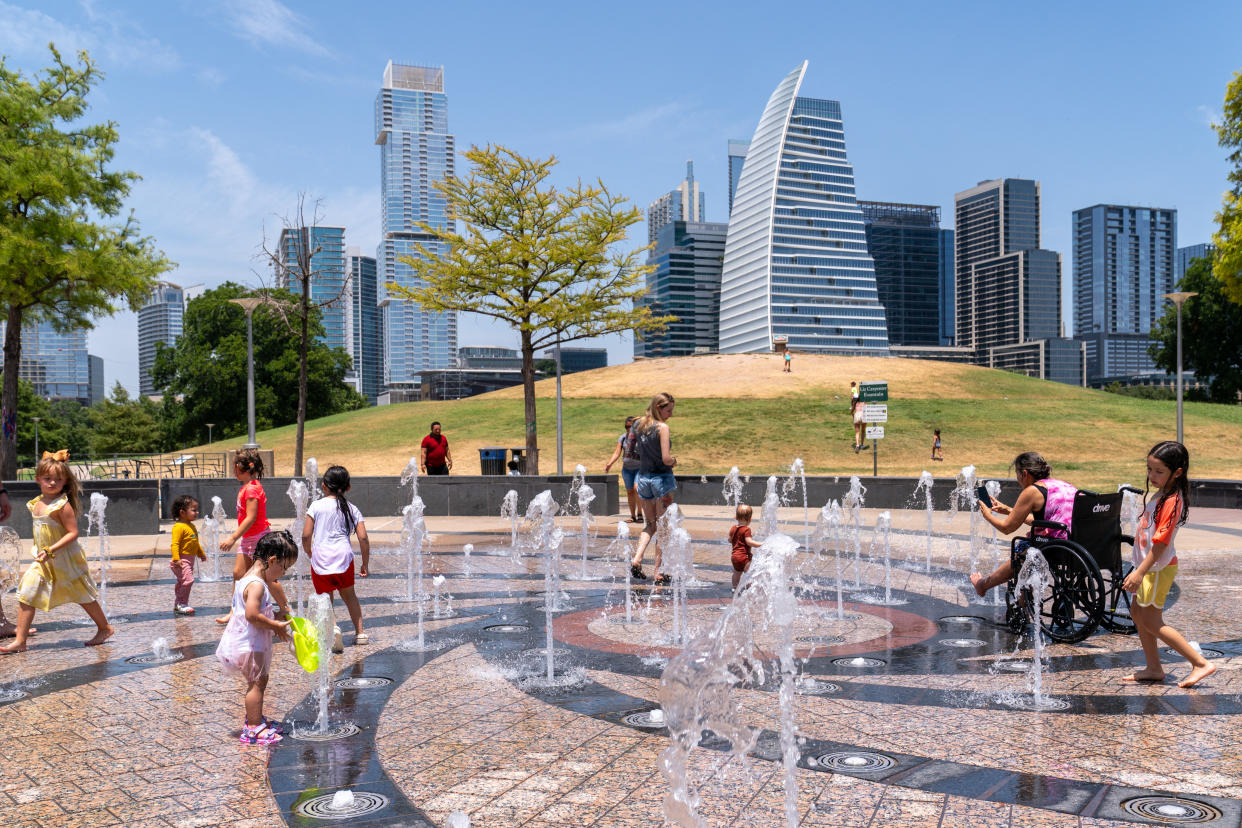 Austin during extreme heat wave - extreme heat warning