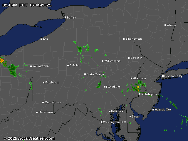 A cloudy day over Philadelphia, representing current Philadelphia weather