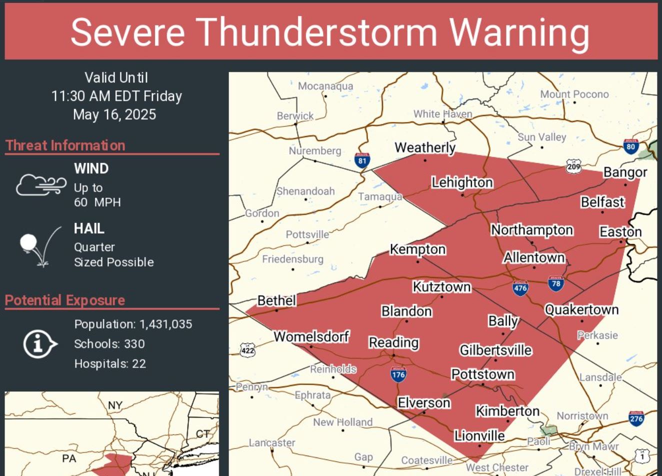 Tornado clouds looming over New Jersey suburb