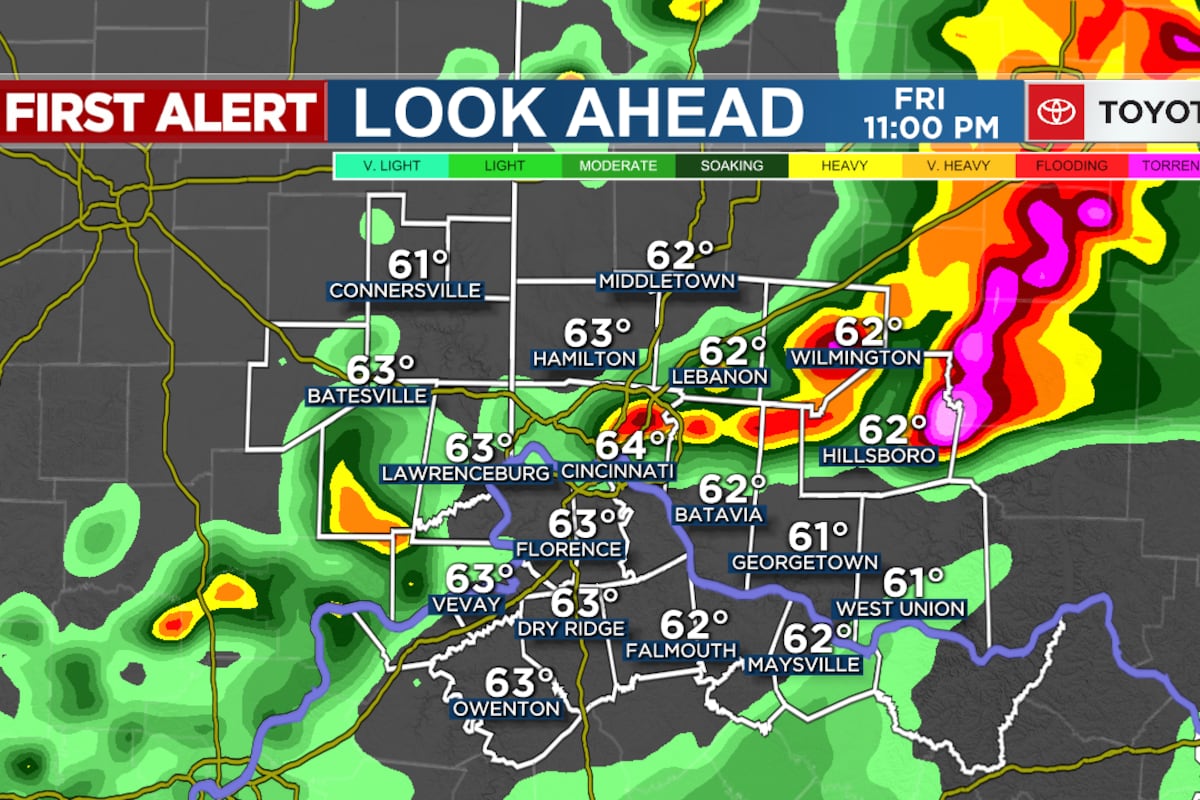 Dramatic storm clouds over Cincinnati, illustrating severe Cincinnati weather